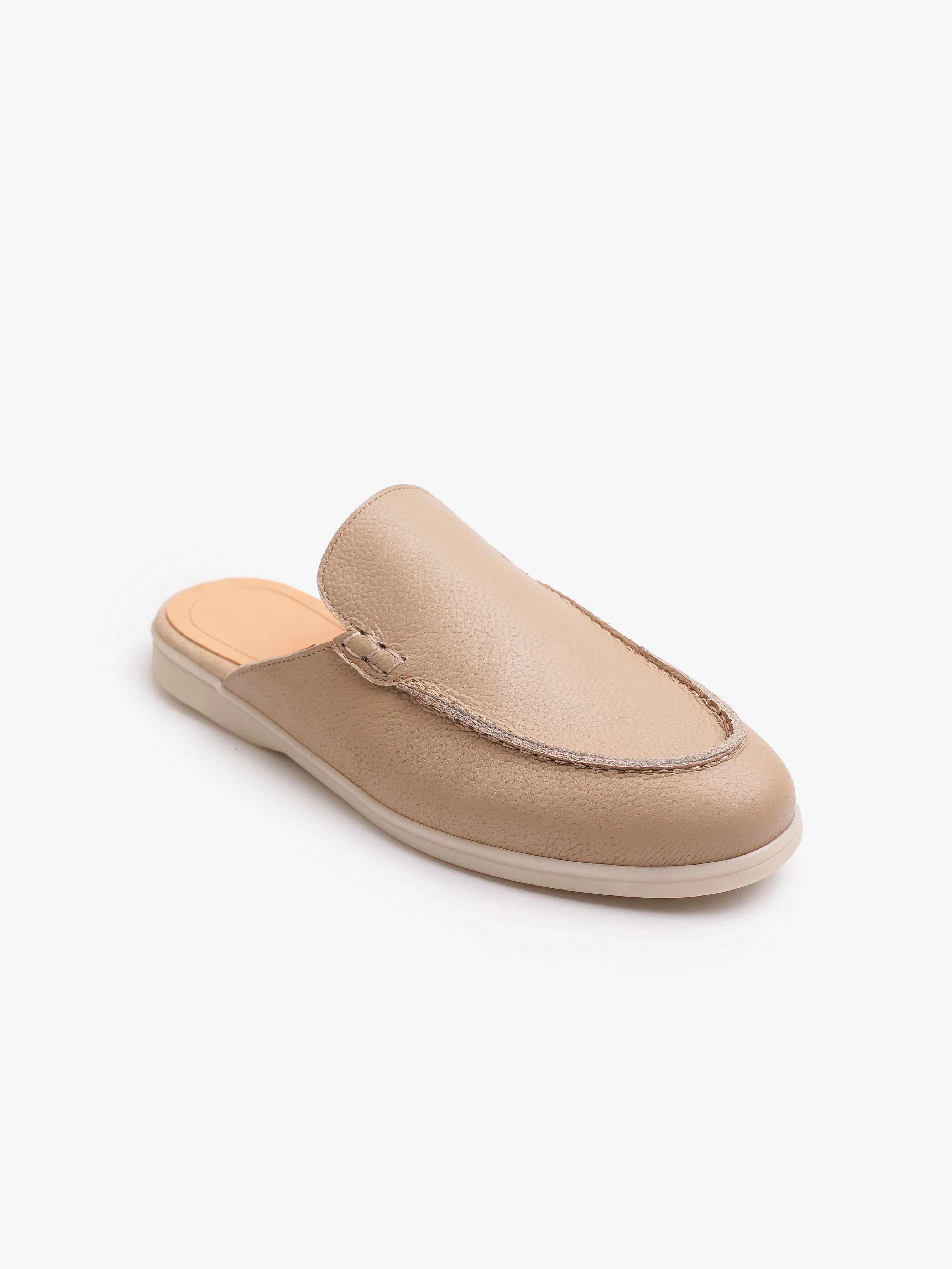 Babouche Walk Cuir Beige