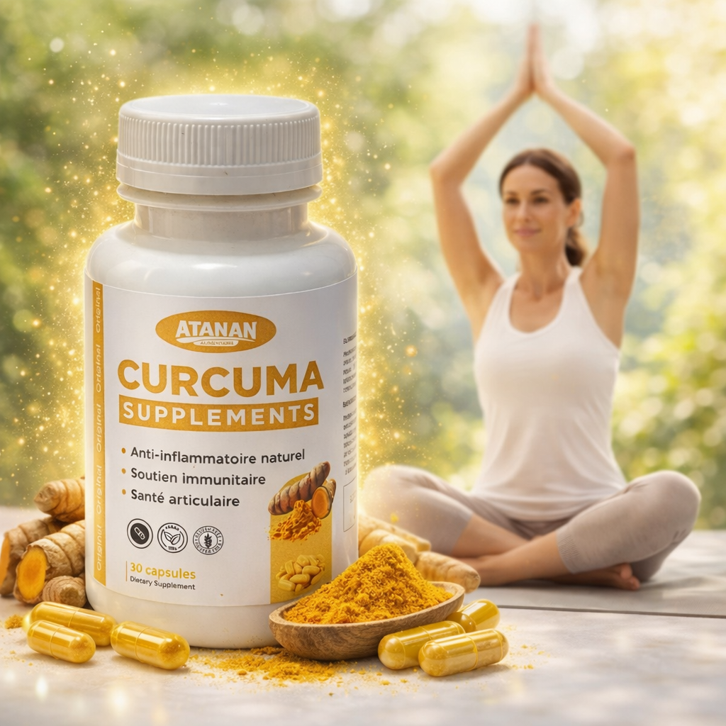 Curcuma Complément Alimentaire Atanan – Soutien Naturel Immunitaire Et Articulaire