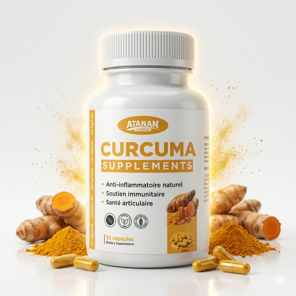 Curcuma Complément Alimentaire Atanan – Soutien Naturel Immunitaire Et Articulaire