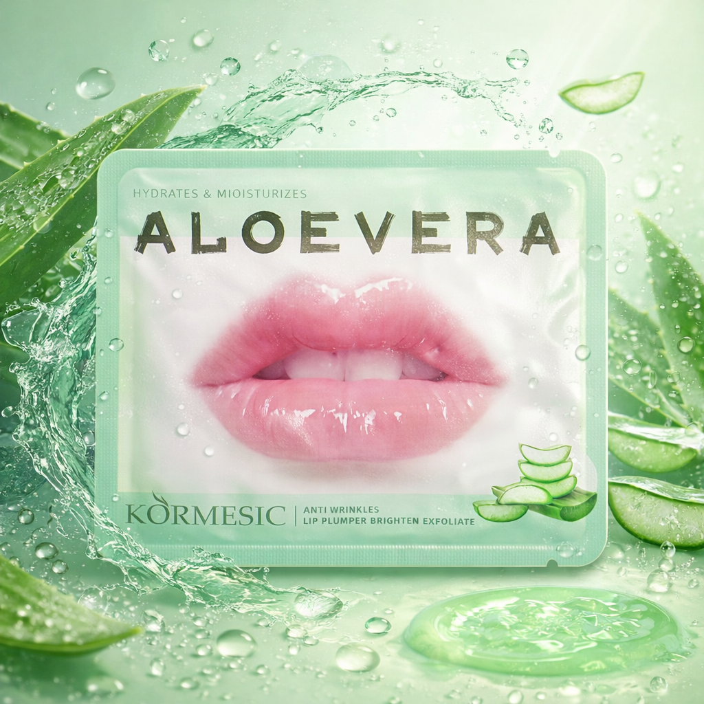Masque Lèvres Aloe Vera Hydratant – Soin Repulpant, Anti-rides Et Éclaircissant Pour Lèvres Douces