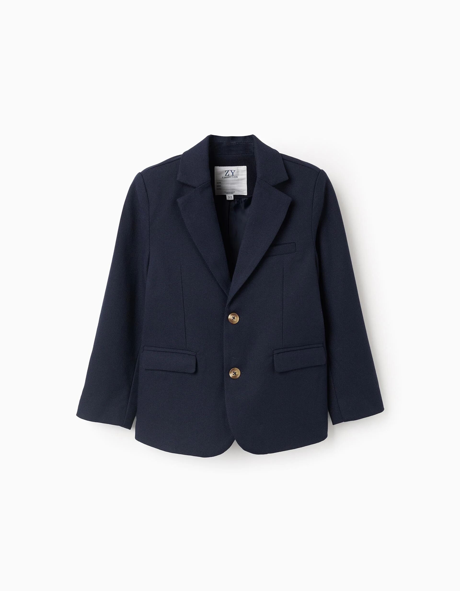 Blazer en piqué avec poches à rabat  thumbnail 1