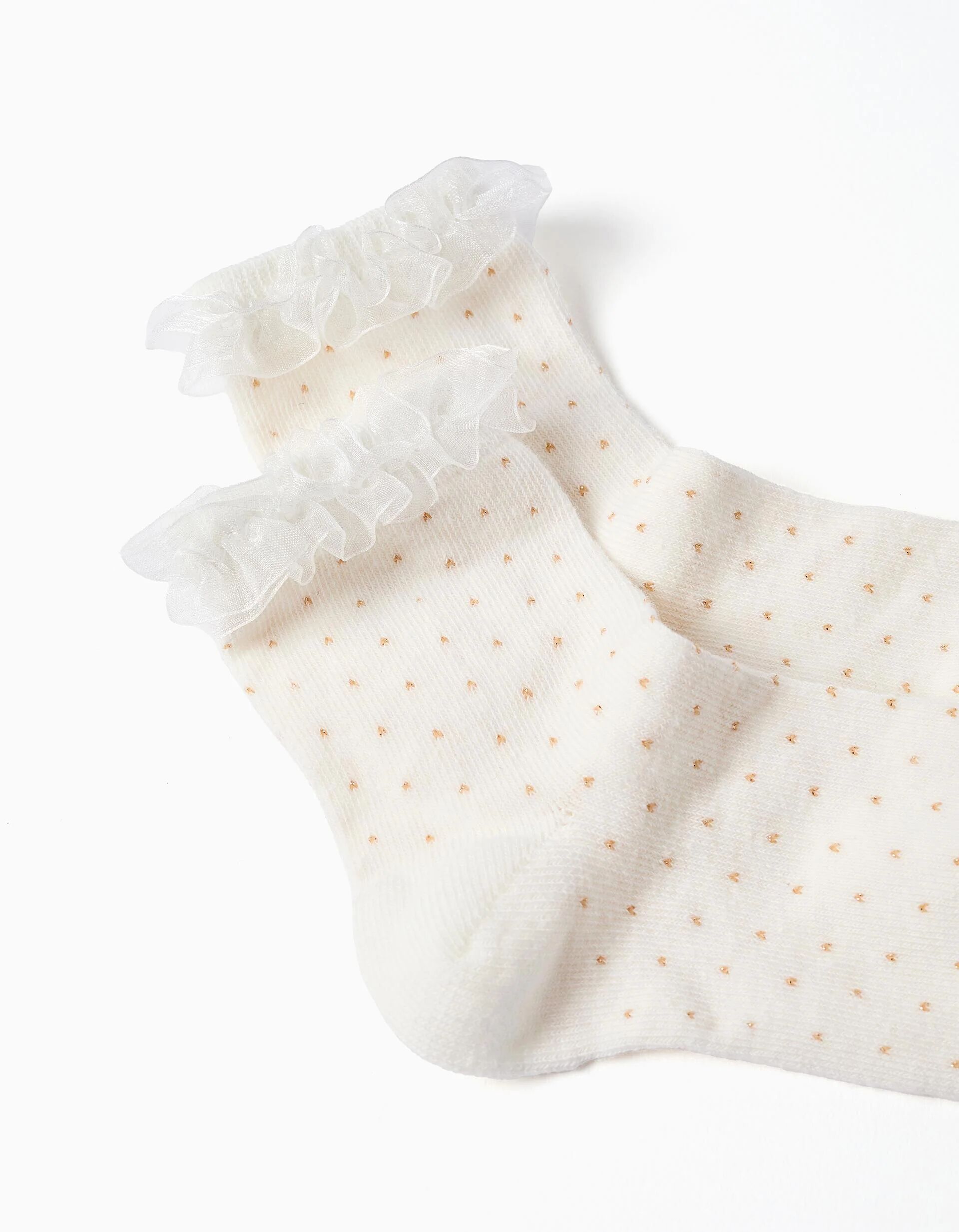 Chaussettes à pois et volants