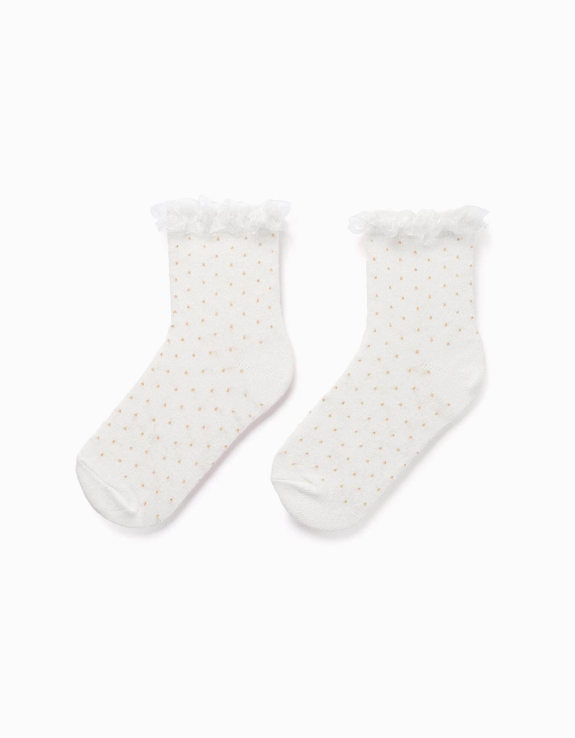 Chaussettes à pois et volants