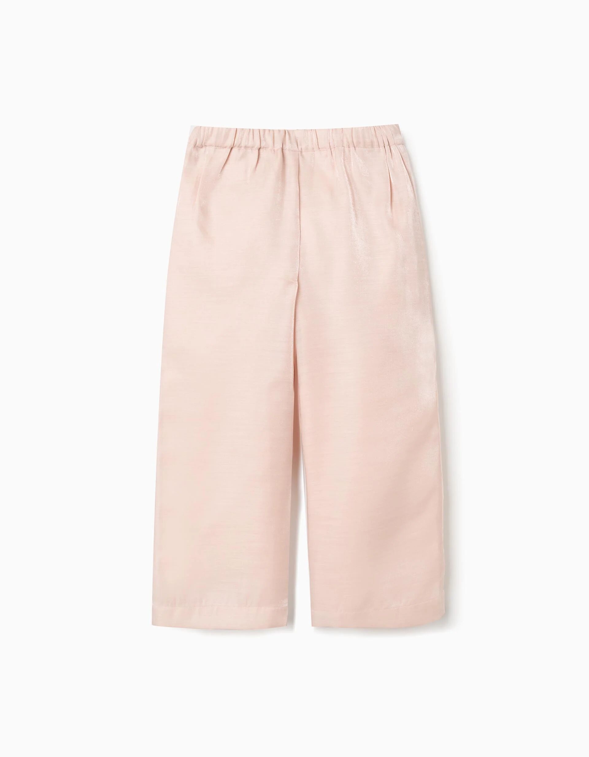 Pantalon Large En Acétate Avec Boutons Décoratifs