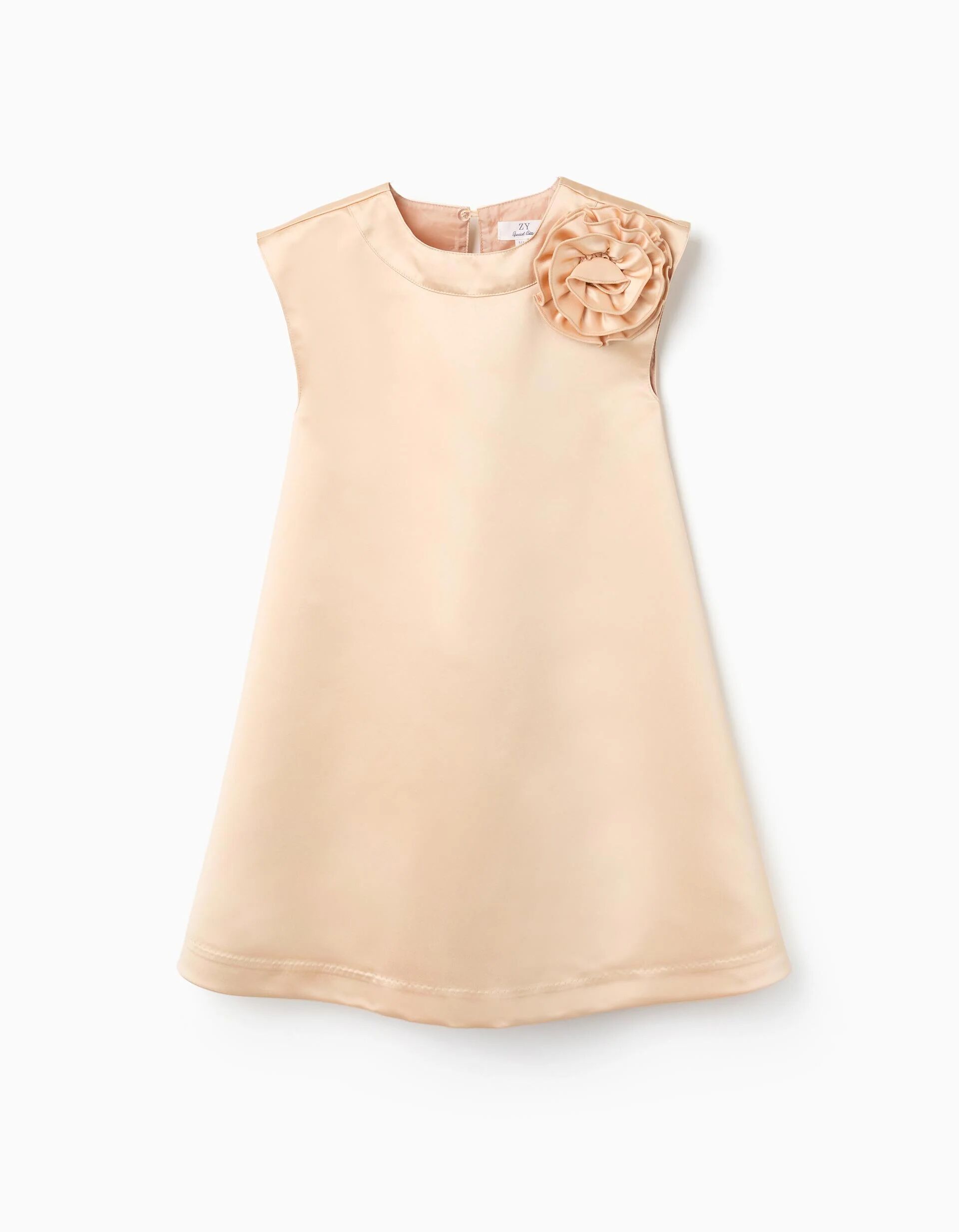 Robe Longue Avec Application De Fleurs Et Doublure