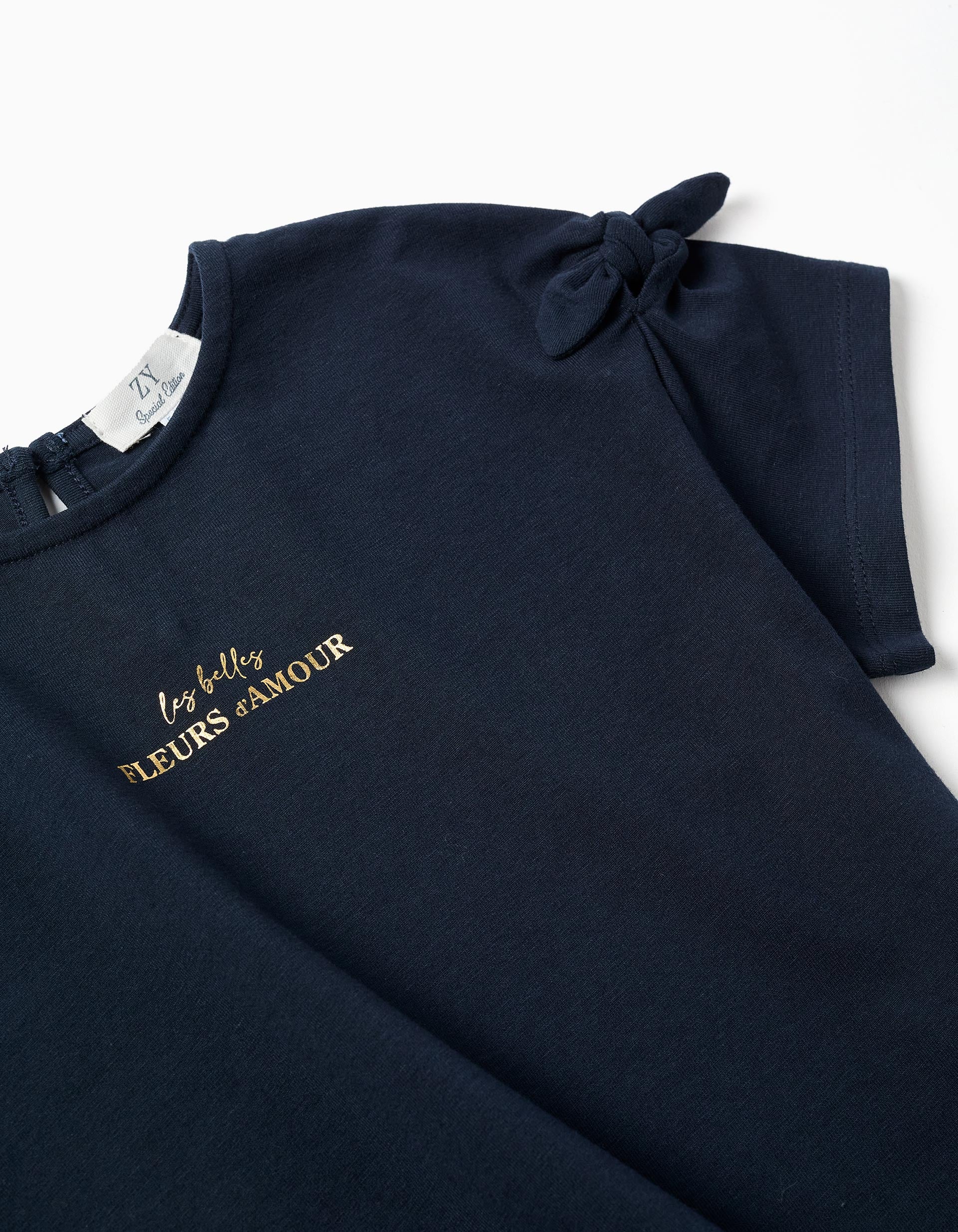 T-shirt Avec Imprimé Et Nœuds Décoratifs thumbnail 3