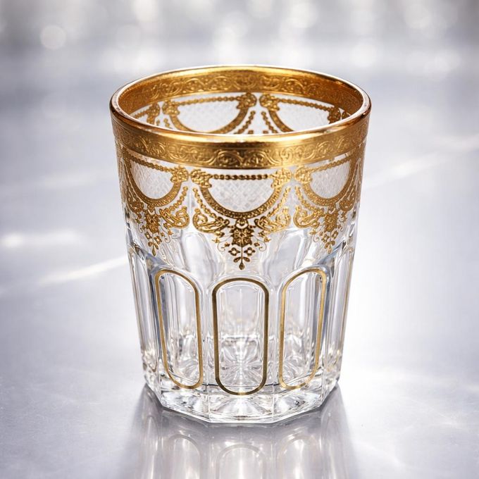 12 Verres De The En Cristal Style Marocain Traditionnels
