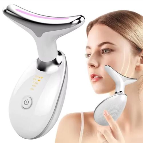 Appareil Laser De Massage Pour Le Cou, Visage Et Peau, Rajeunissement Et Vitalité, Lumière Led, Soin De Peau, Appareil De Lifting Du Visage Du Cou Ems