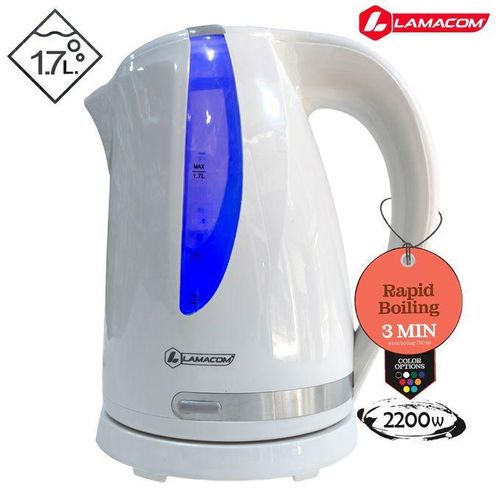 Lamacom Bouilloire Electrique, Niveau D'eau Visible, 1.7l /2200w, Filtre Anticalcaire