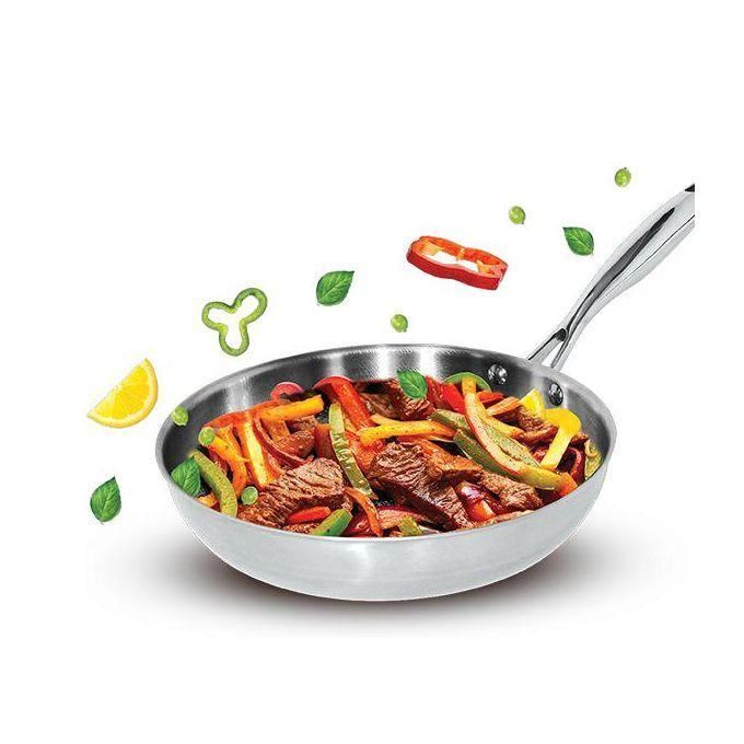 Lamacom Poêle En Inox 3 Ply Haut Qualité, 26 Cm