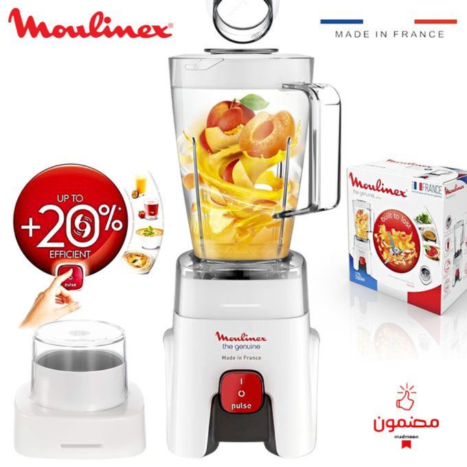 Blender Génuine Lm241b25 - 500w, 1 Vitesse + Pulse, Bol 1,25l Et 1 Accessoire