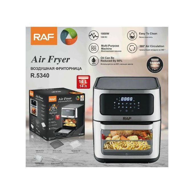 Raf Friteuse Sans Huile Multifonction 14 Litre, Rôtissoire & Fonction Four 1800w thumbnail 1