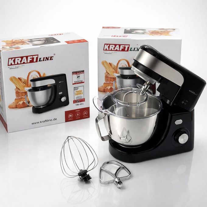 Robot Pétrin 5 Litres Multifonctions - 1500w, 12 Vitesses, Bol En Inox