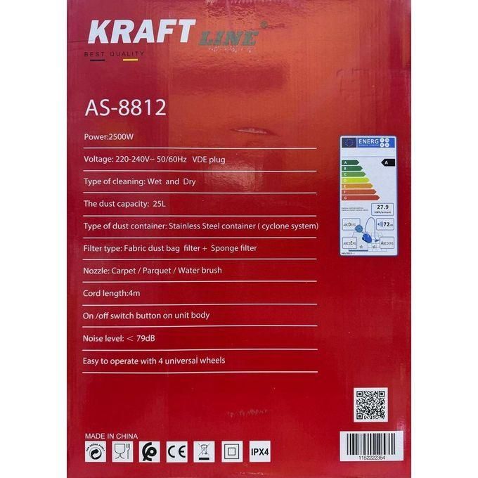 Aspirateur Eau Et Poussière 25 Litres – 2500w (as-8812)