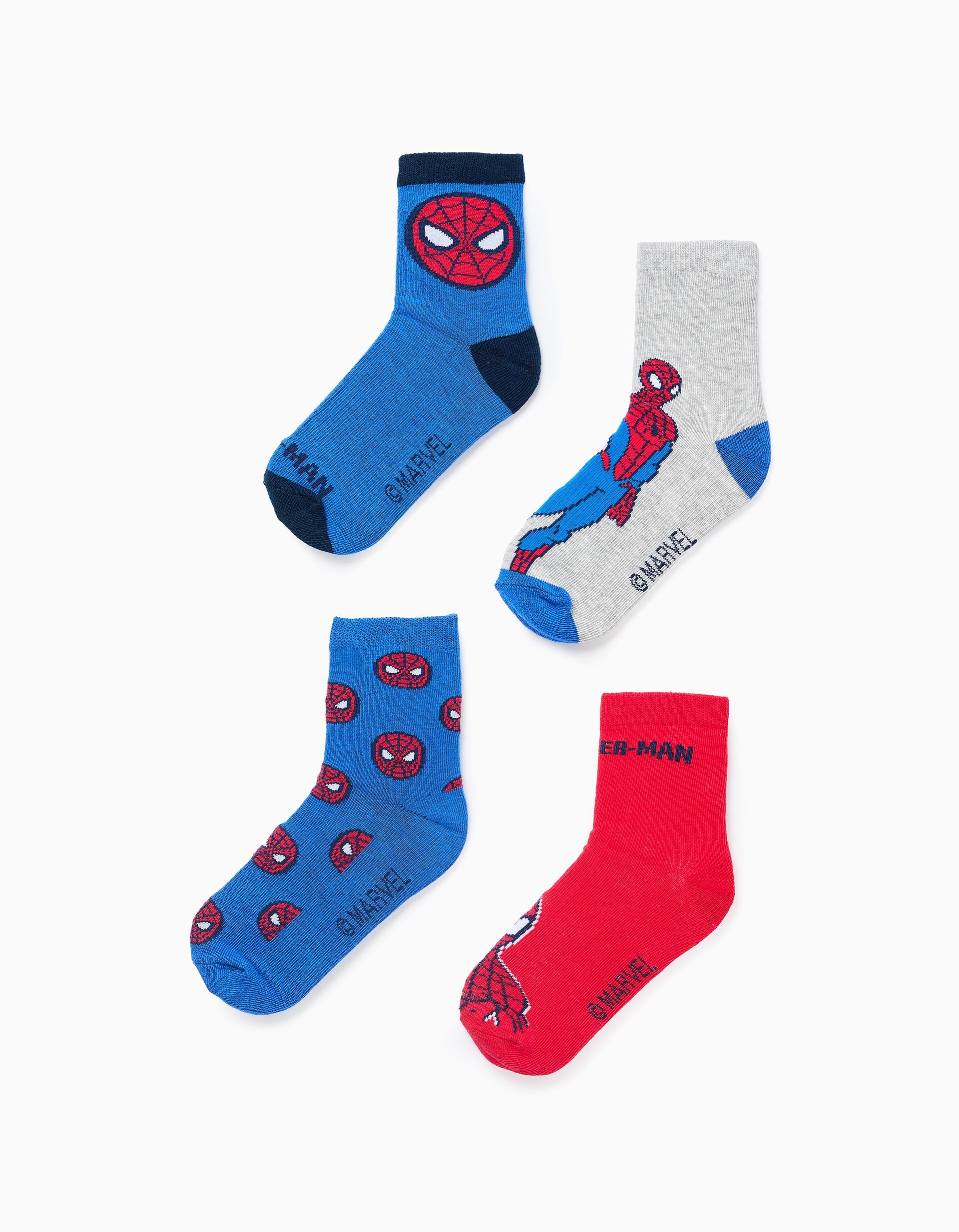 Pack 4 Paires De Chaussettes Spider-man Pour Garçon