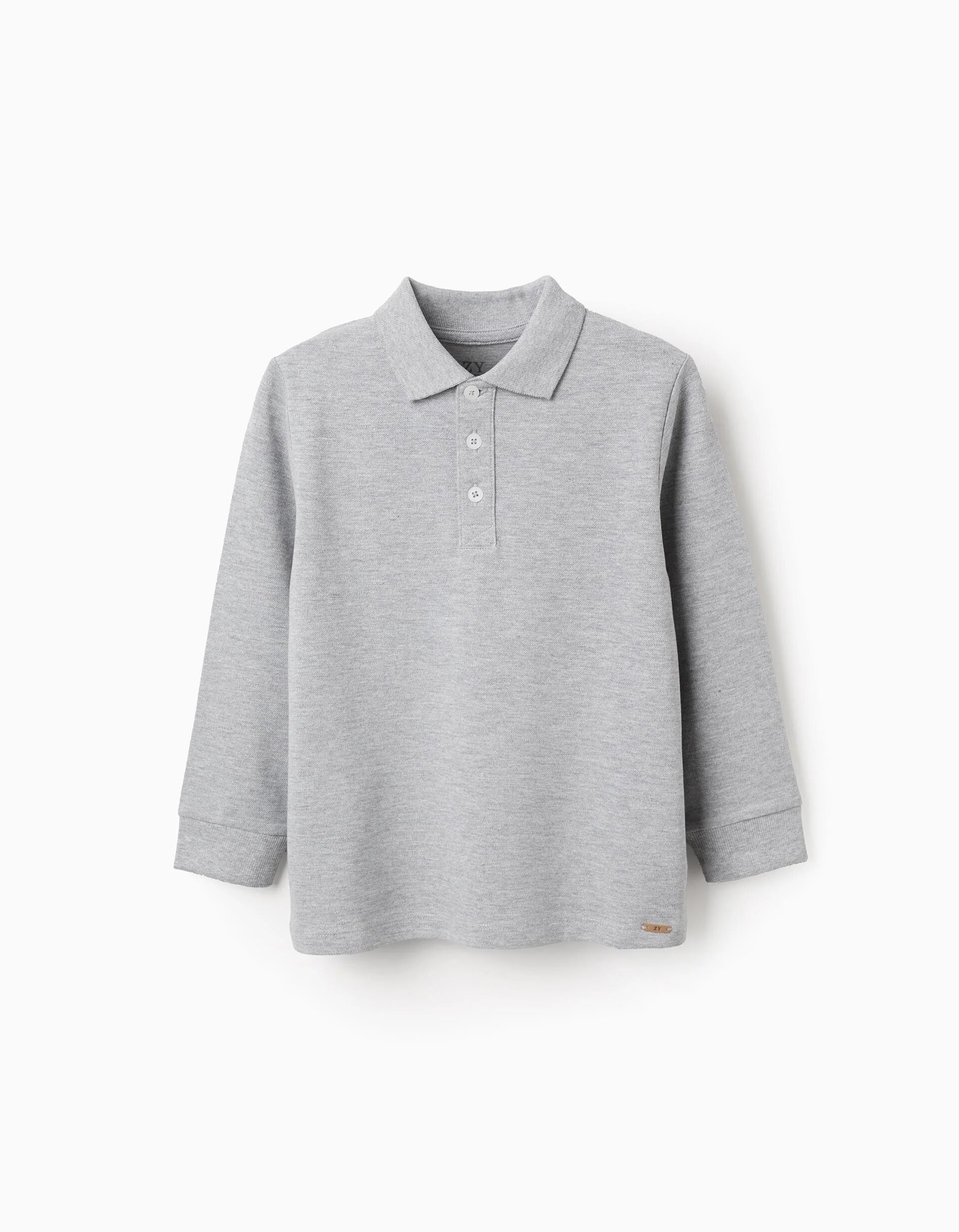 Long Sleeve Cotton Polo-shirt For Boys