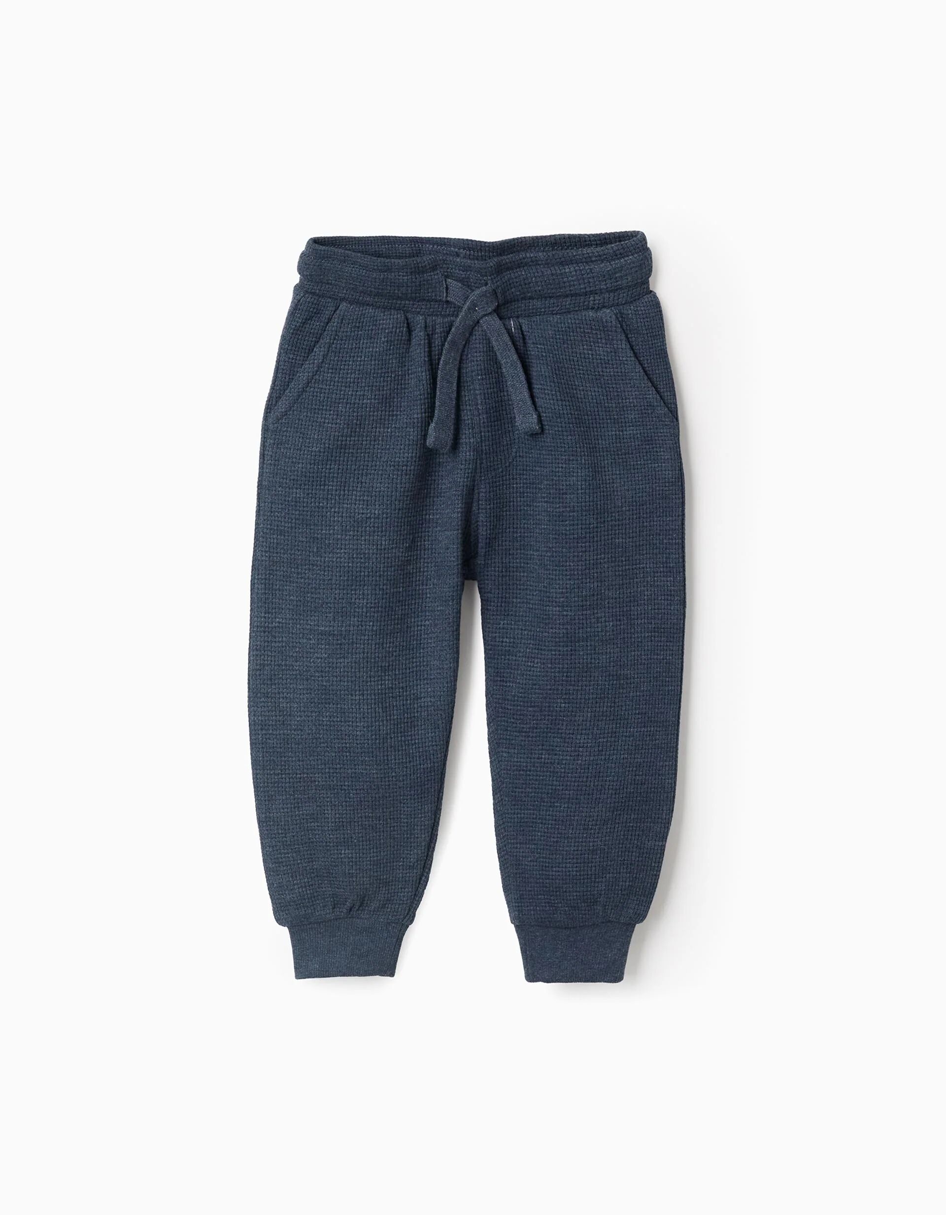 Waffle Textured Joggers For Baby Boys