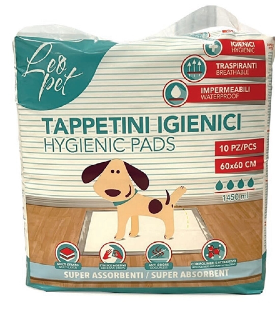 Tapis Absorbant Avec Bandes Adhésives 60*60 10 Pcs