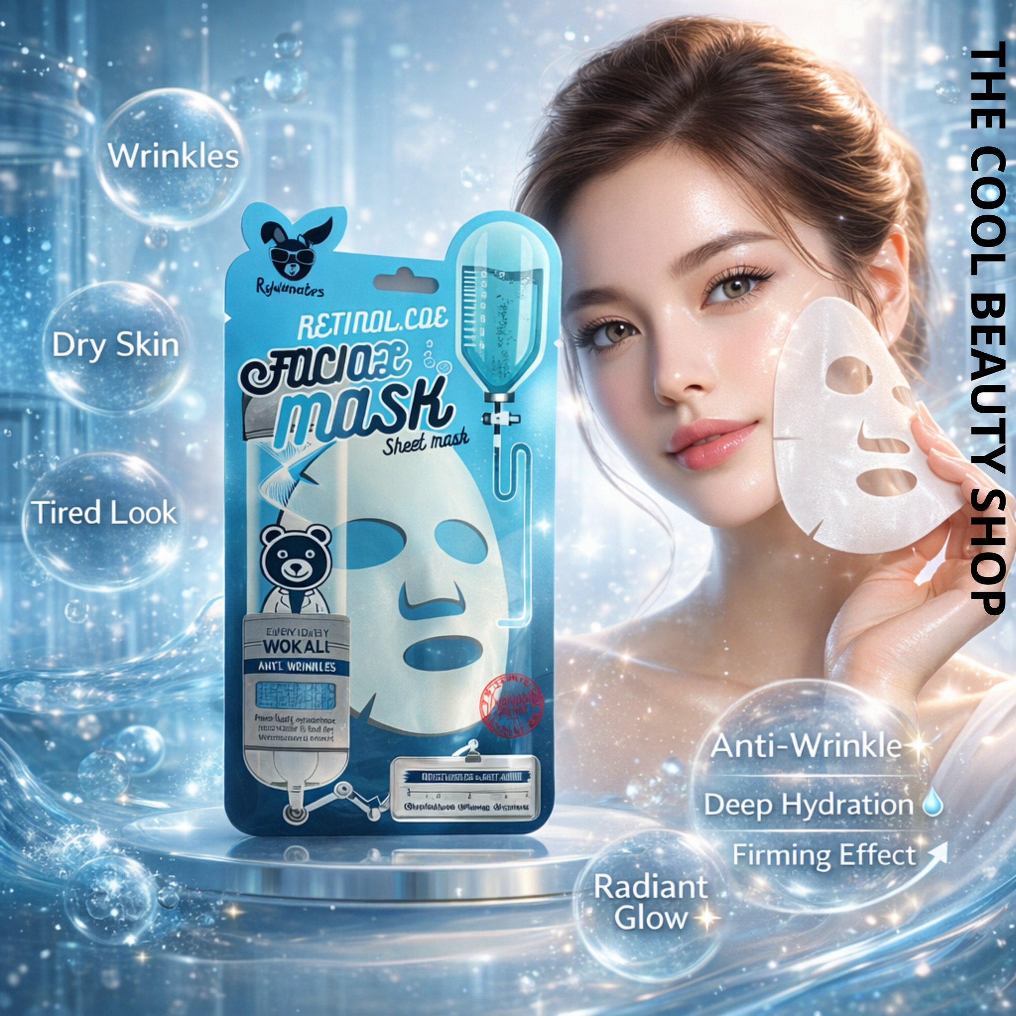 Masque Visage Au Rétinol & Coenzyme Q10 – Anti-âge & Hydratation Intense