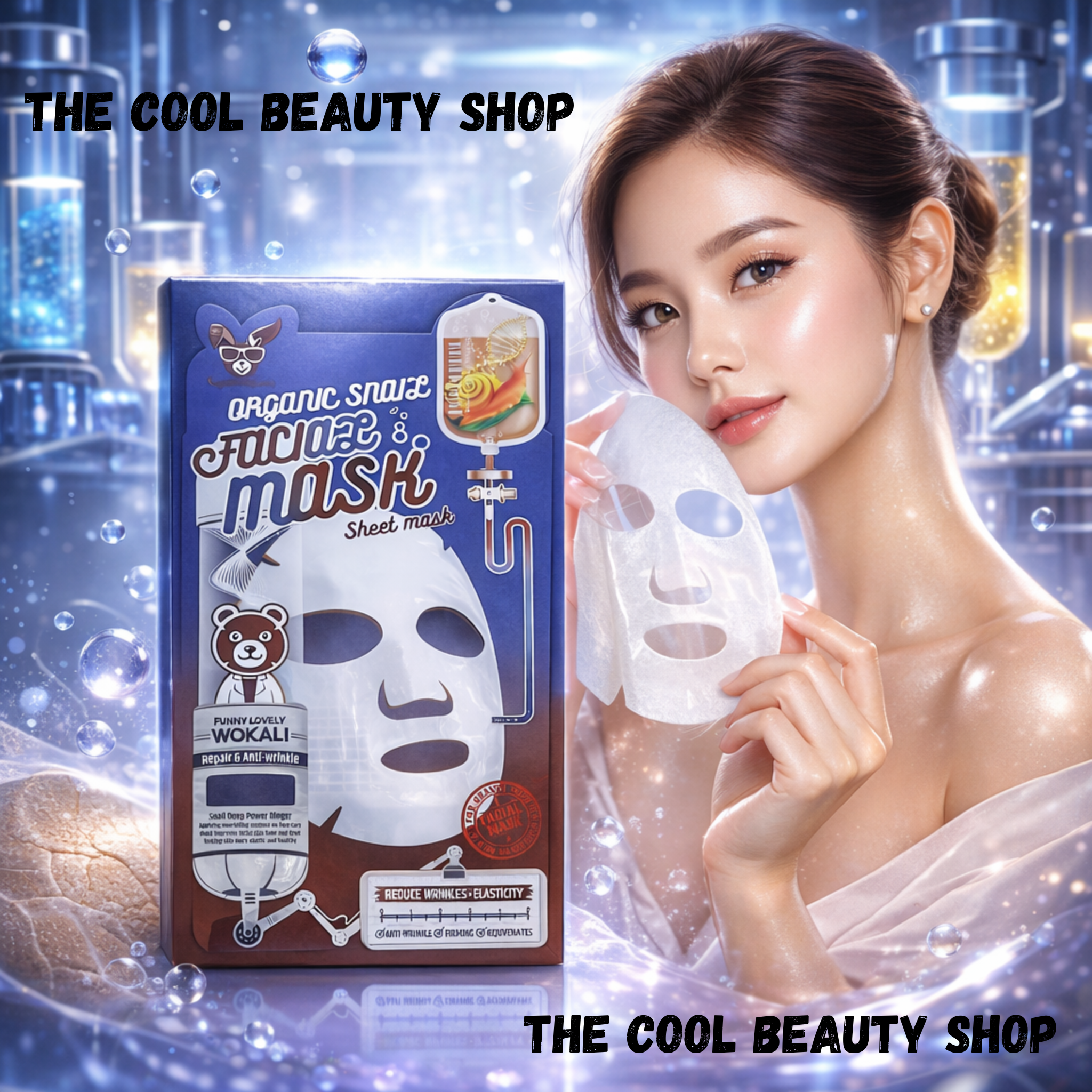 Masque Visage Tissu Organic Snail – Anti-âge & Réparation Intense