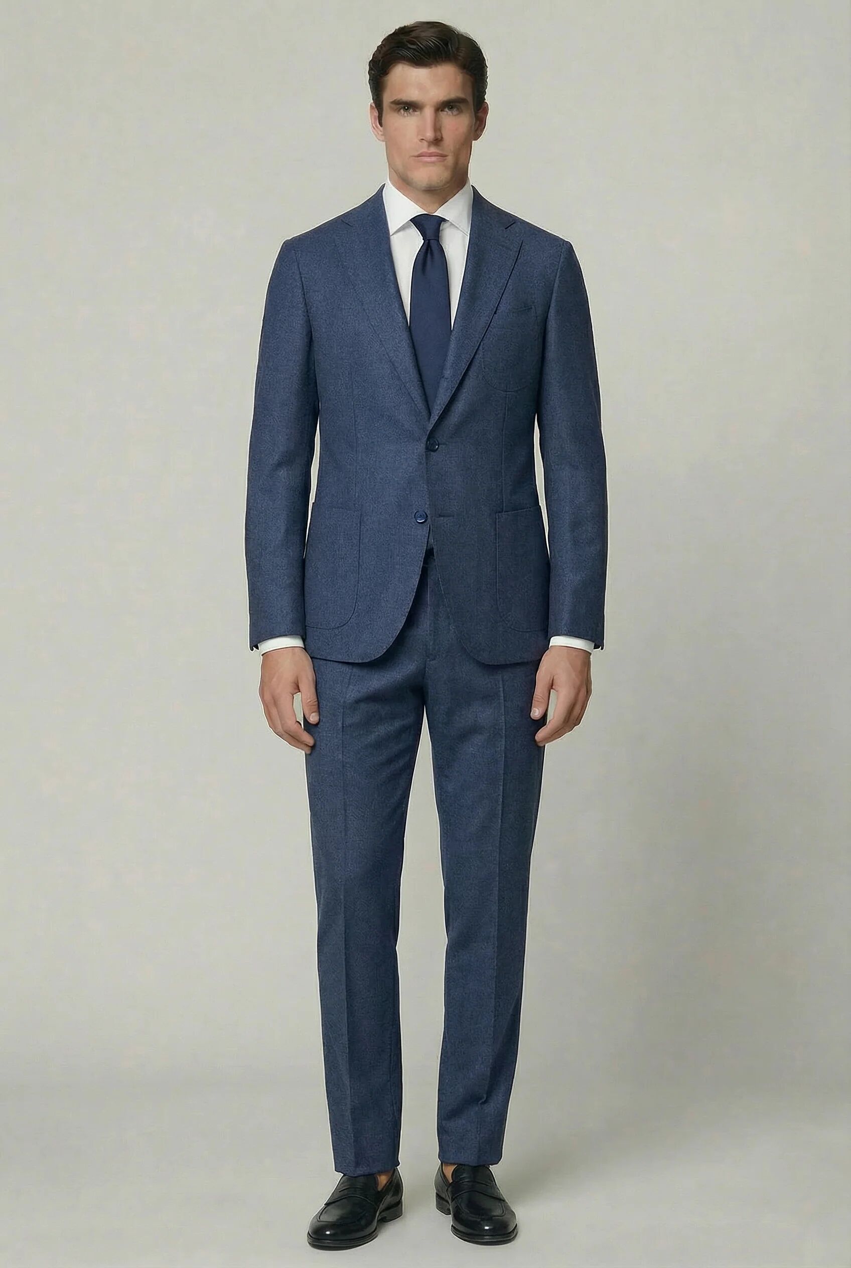 Arezzo Suit – Blue – Zignone Fabric – 96% Wool, 4% Cashmere thumbnail 1