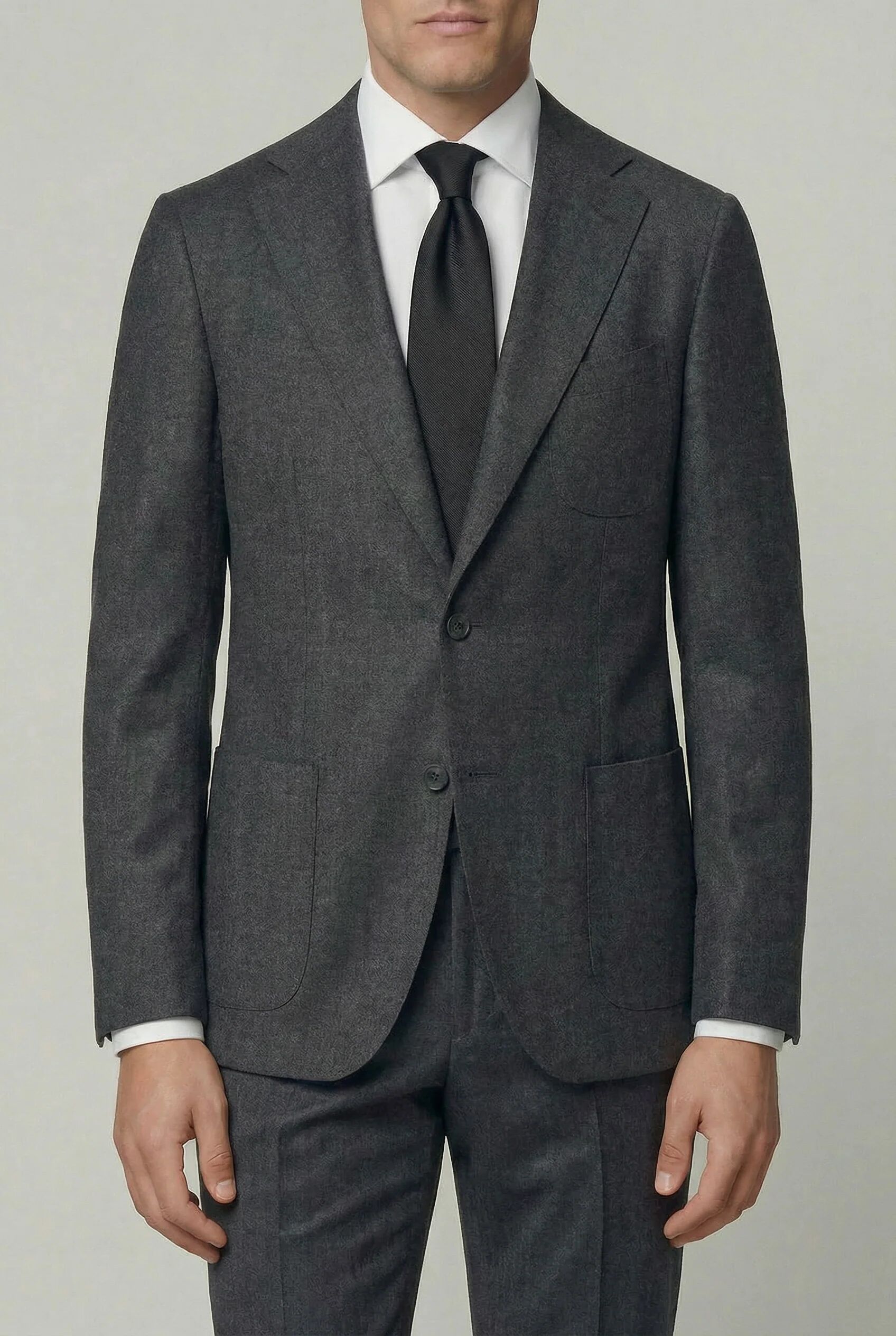 Arezzo Suit – Charcoal Grey – Zignone Fabric – 96% Wool, 4% Cashmere thumbnail 4