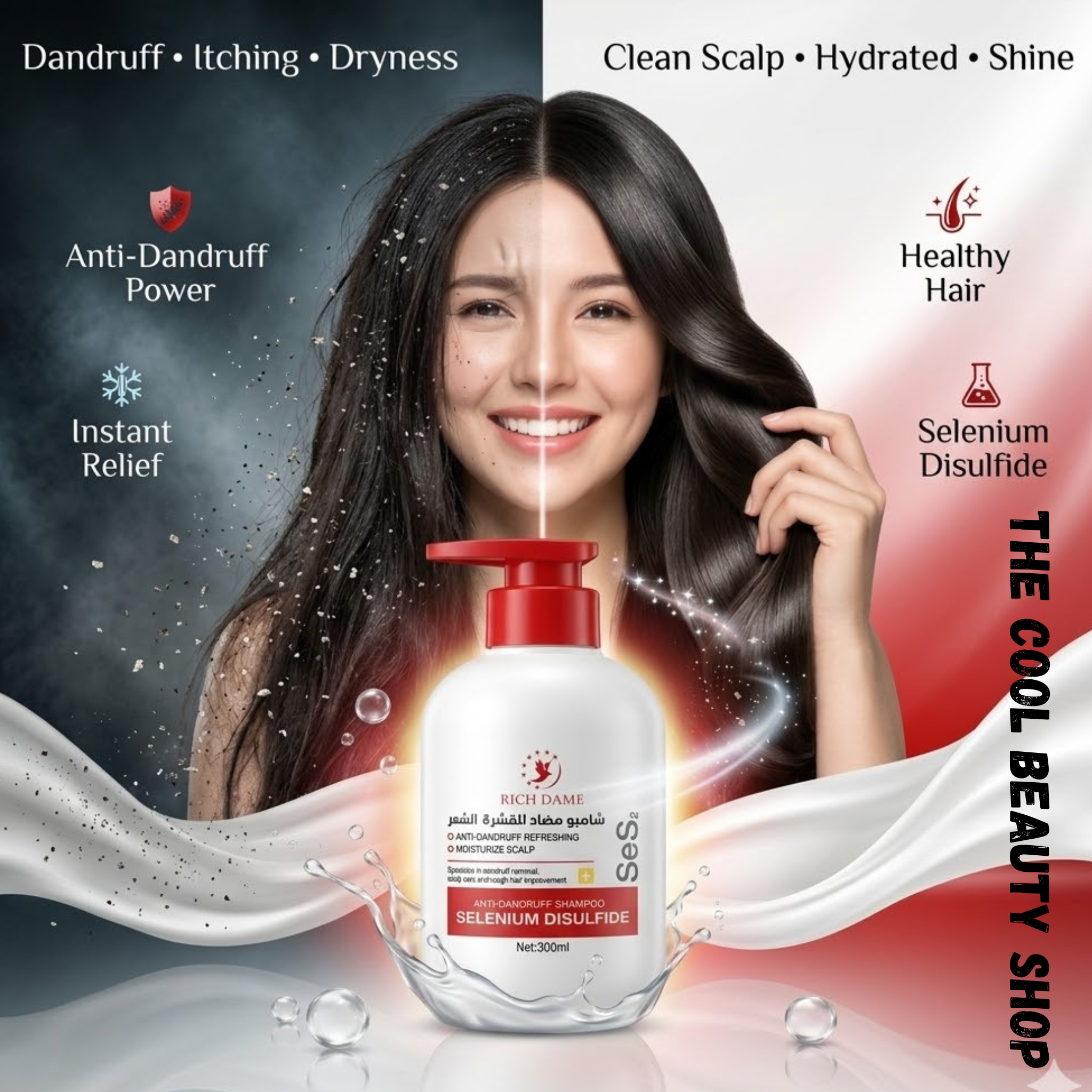 Shampoing Anti-pelliculaire Au Sulfure De Sélénium – Traitement Intensif & Hydratation Du Cuir Chevelu