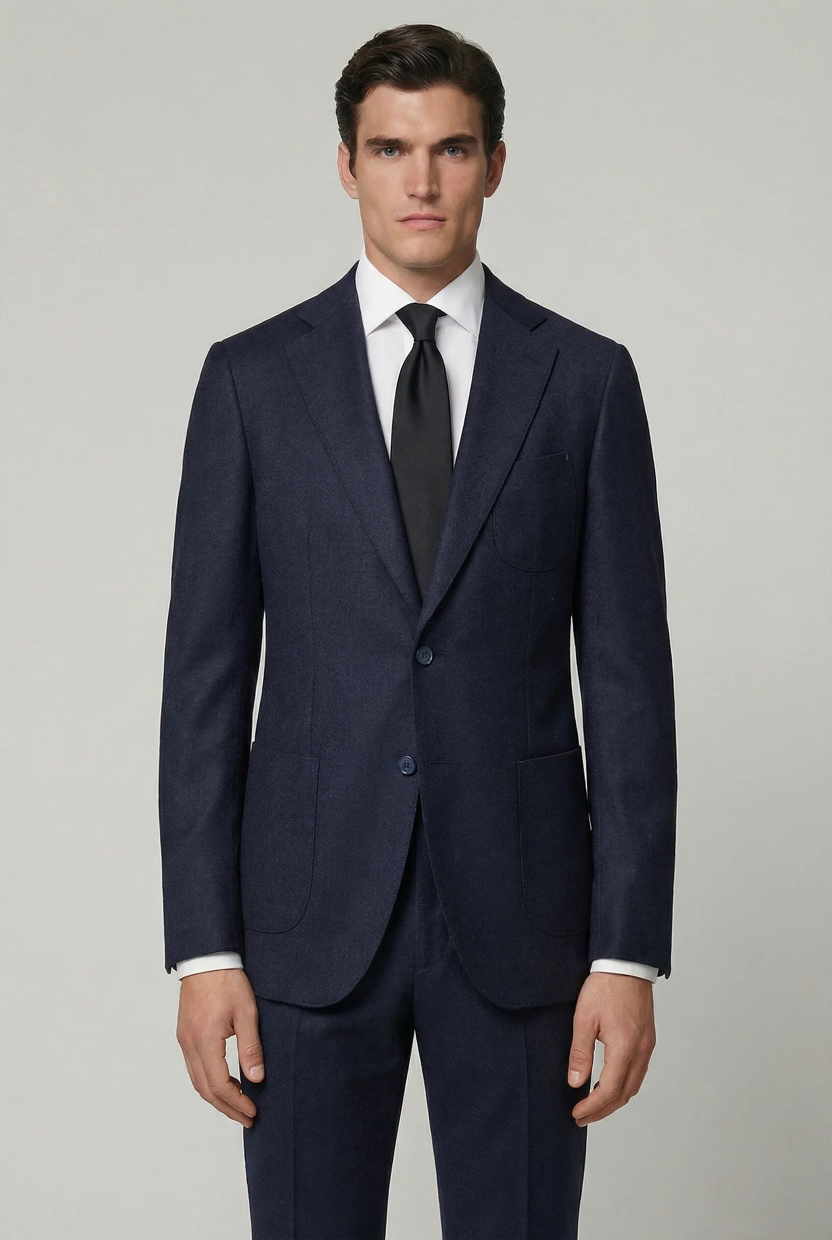 Arezzo Suit – Zignone Fabric – 96% Wool, 4% Cashmere – Navy thumbnail 3
