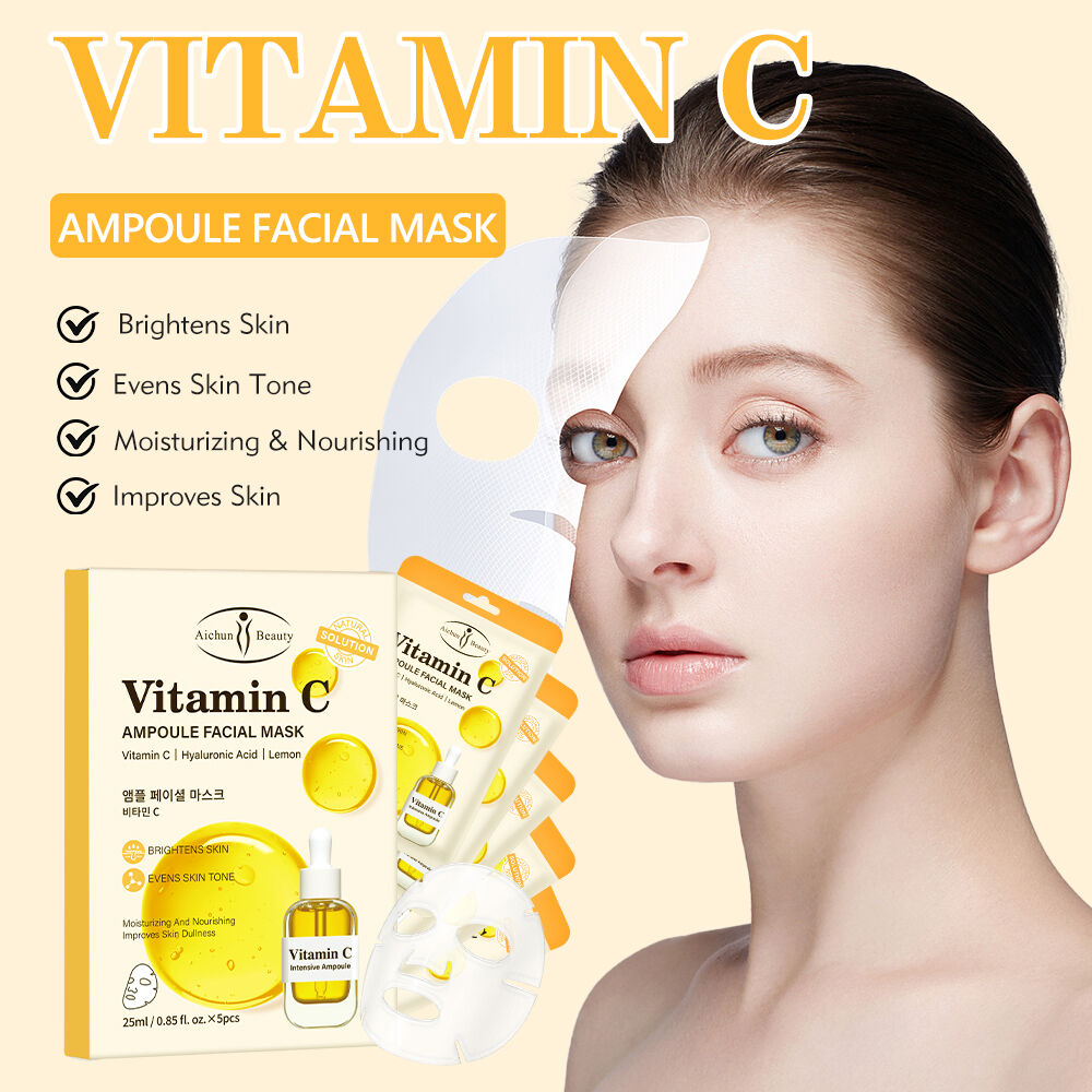 Masque Visage Ampoule À La Vitamine C – Éclat, Hydratation & Teint Uniforme