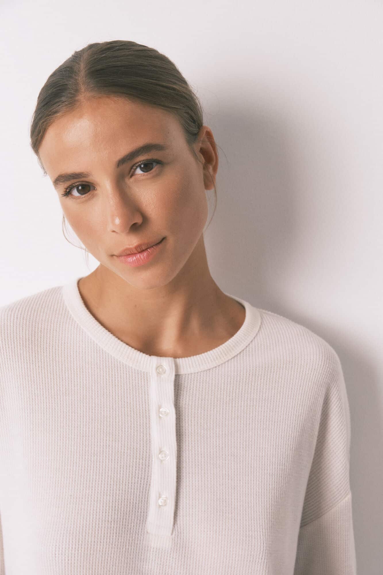 Pyjama Long À Texture Gaufrée