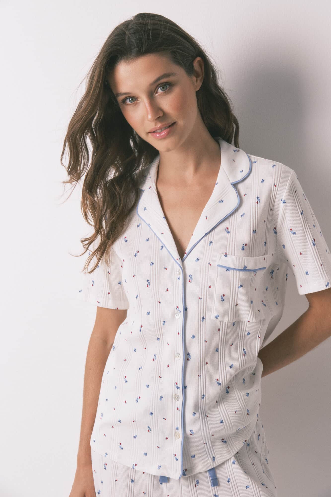 Pyjama Chemise En Coton