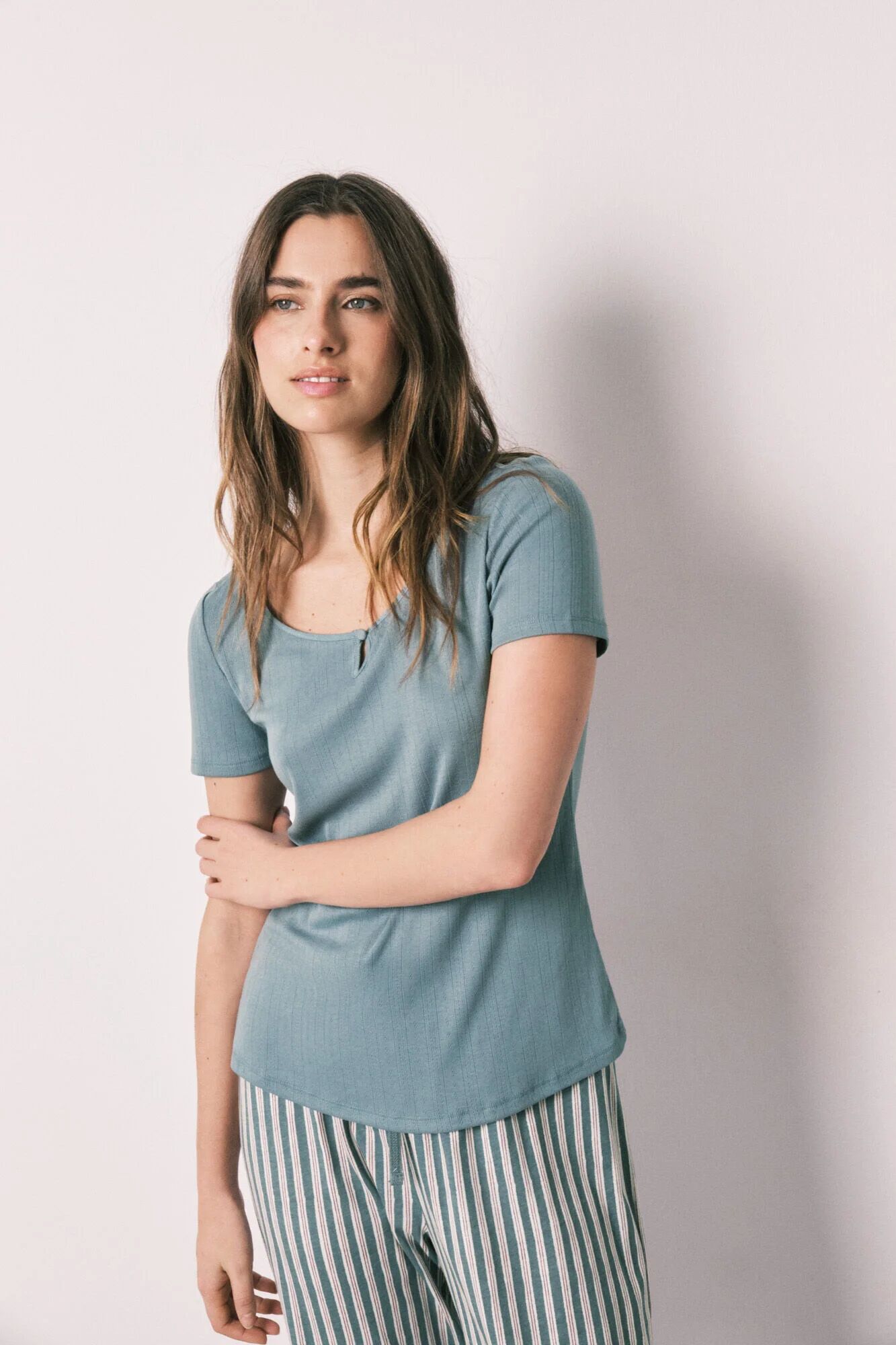 Pyjama Vert À Rayures