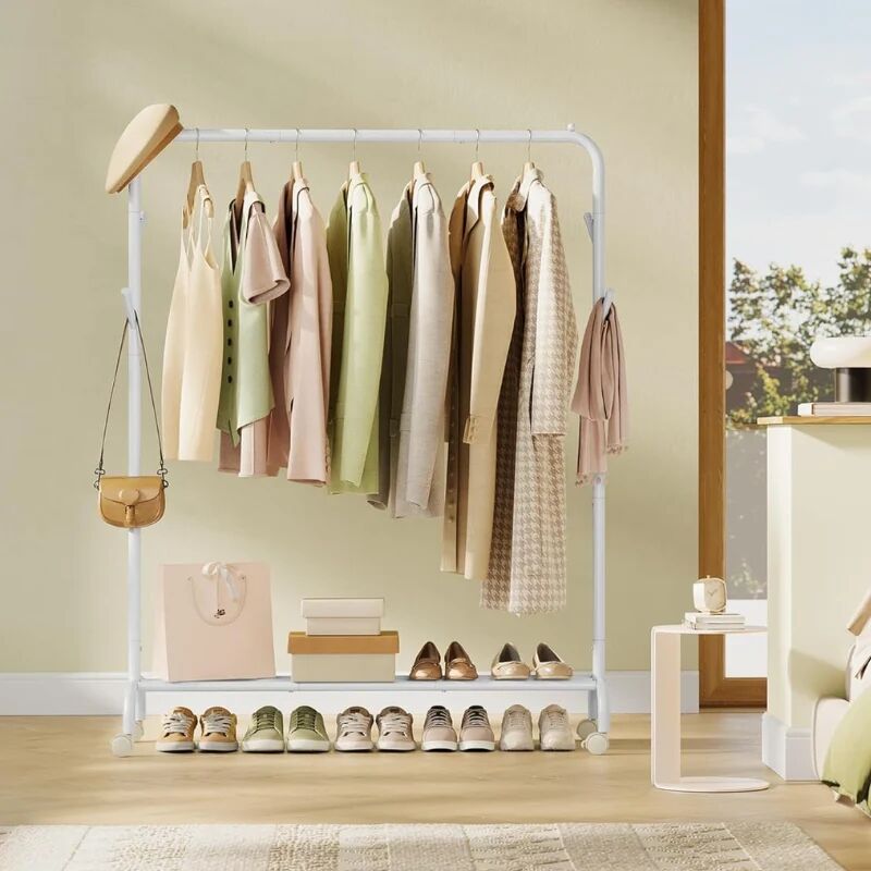 Porte-manteau À Roulettes Blanc