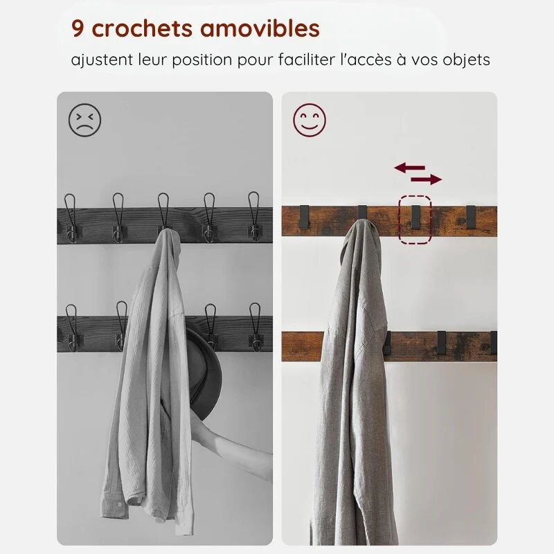 Porte-manteau Avec Banc À Chaussures Pour Entrée thumbnail 4