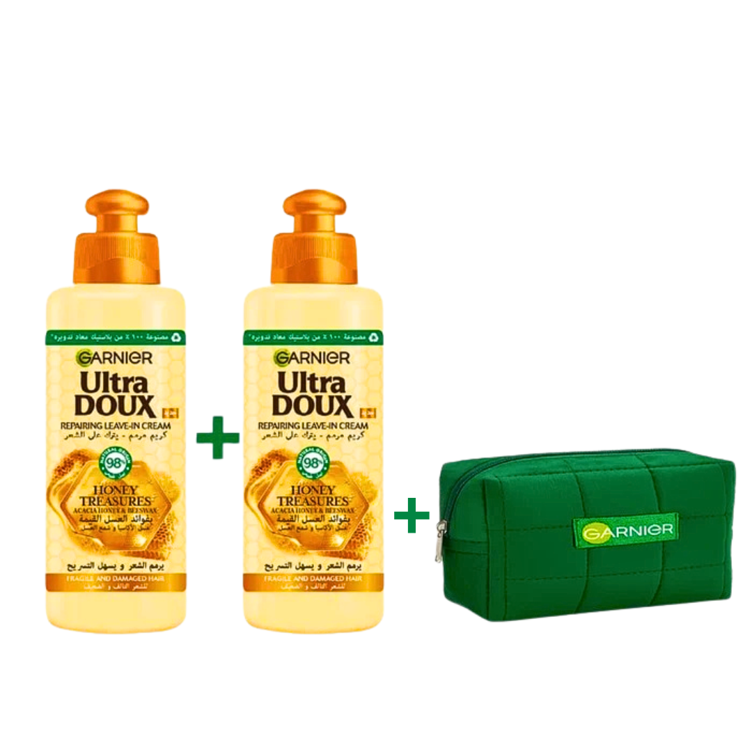 Ultra Doux Smoothing Leave In Cream X2 + Trousse