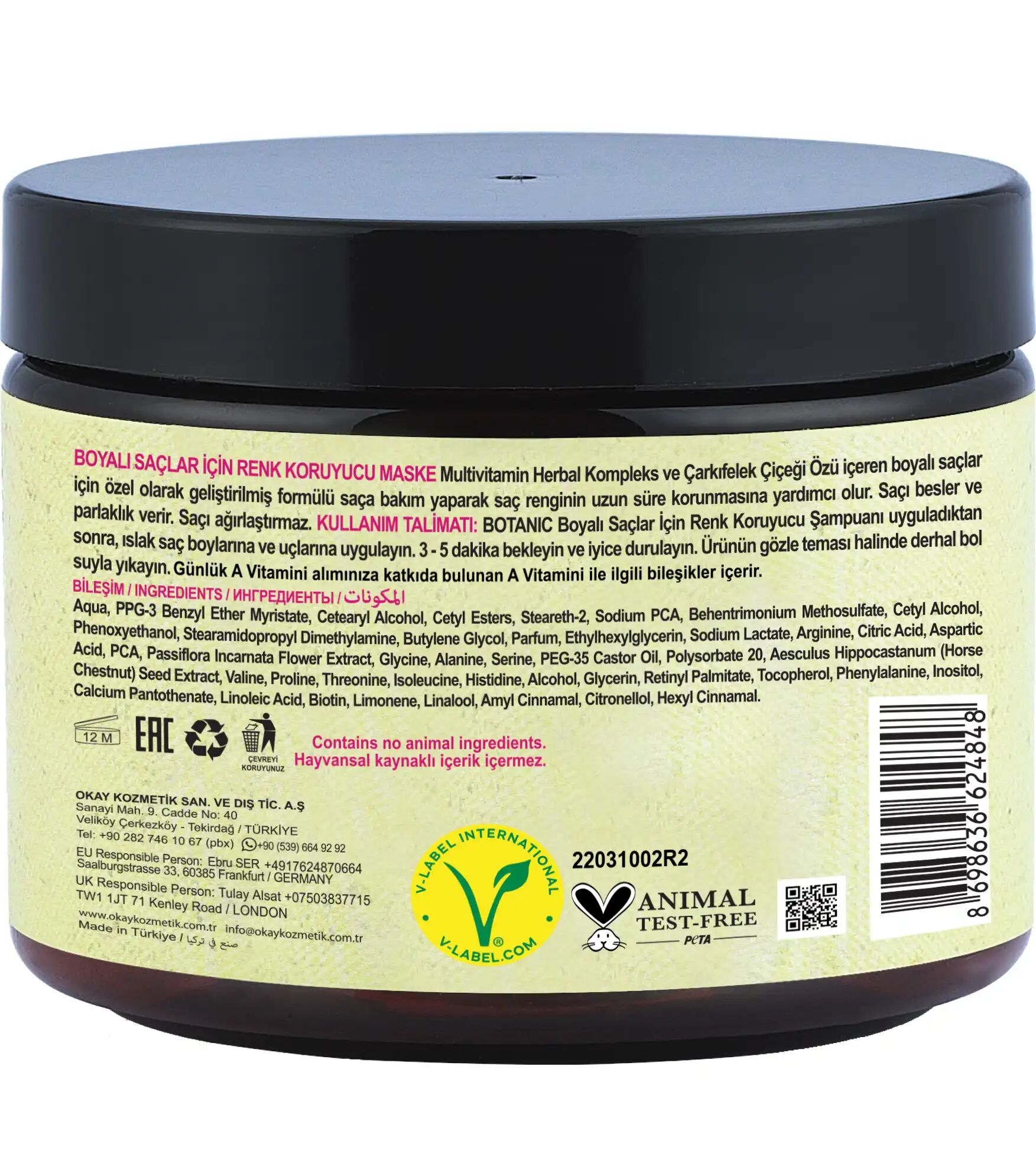 Botanic Colored Hair Protrctive Mask