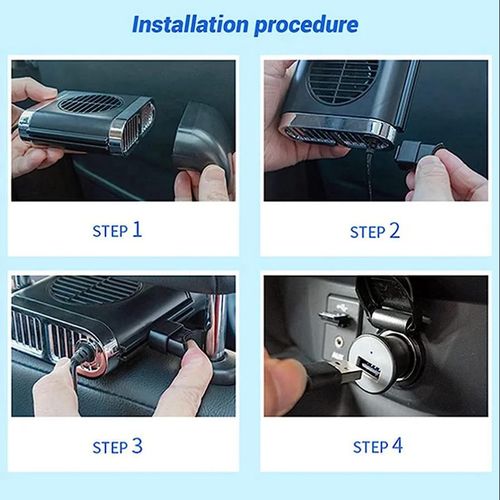 Ventilateur De Siège De Voiture, Chargement Sans Fil, Usb, 3 Vitesses Réglables thumbnail 4