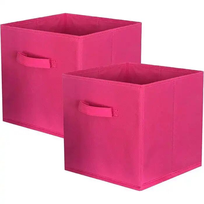 Boite De Rangement - Non Spécifié - Lot De 2 - Tissu - Pliable