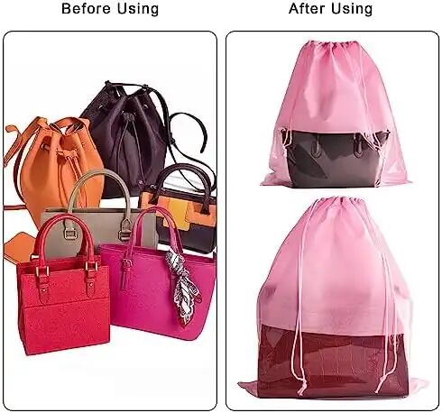 Lot De 10 Pochettes De Rangement Anti-poussière Pour Sacs À Main