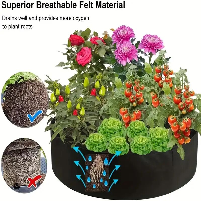 Lot De 2 Sacs De Plantation 10 Gallons (38 L) – Tissu Circulaire