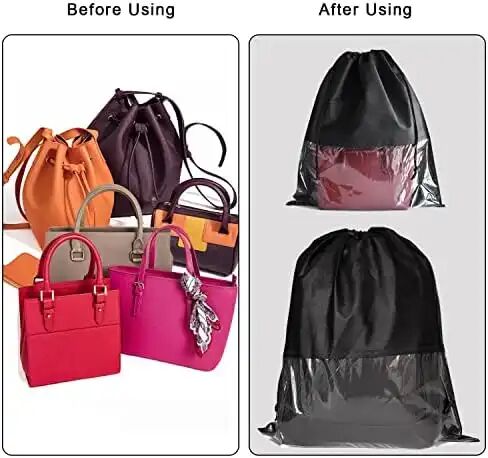Lot De 10 Housses Anti-poussière Pour Sacs À Main - 50 X 40 Cm thumbnail 3