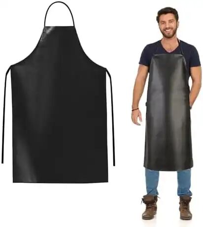 Tablier De Protection Imperméable En Cuir Artificiel - Ultra Résistant