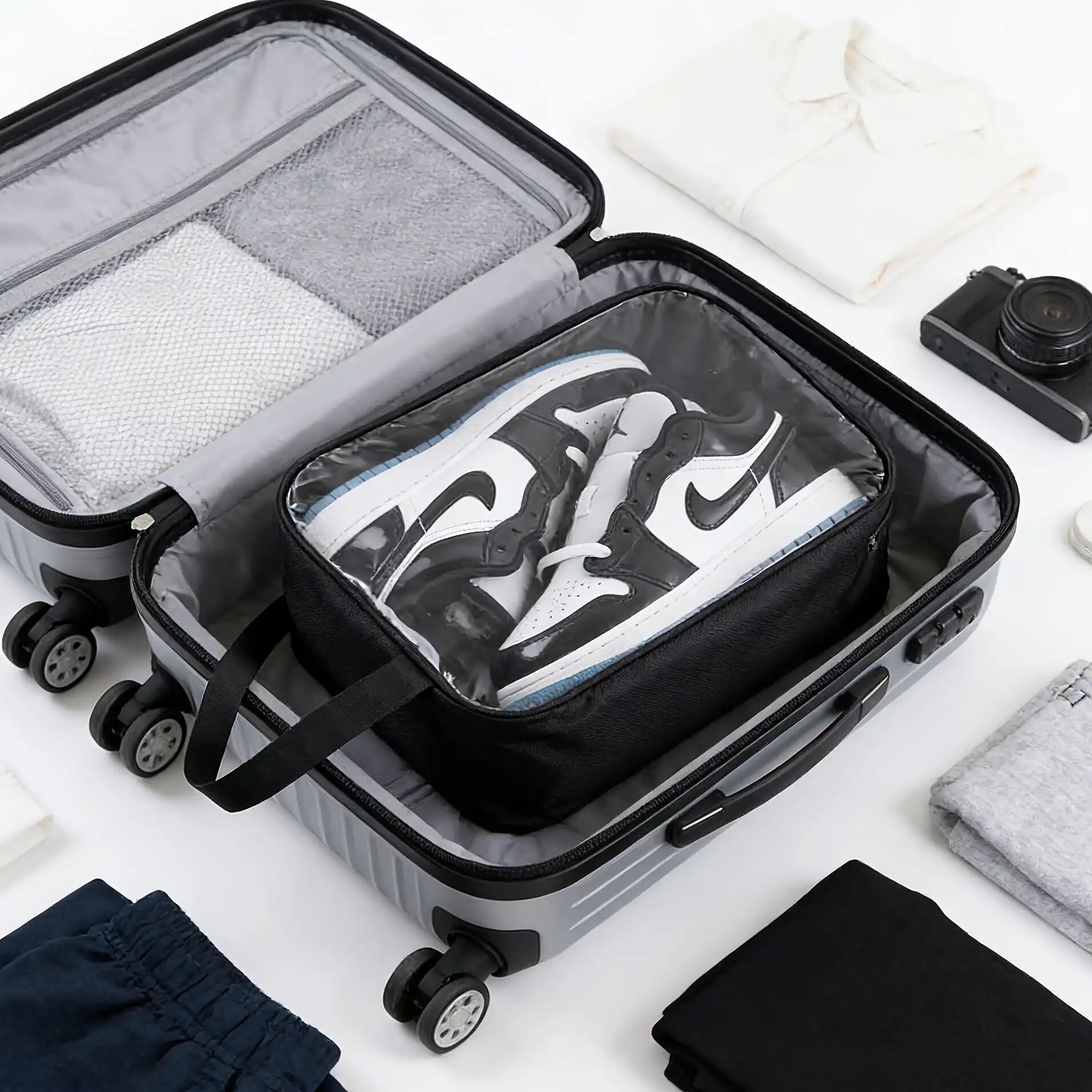 Sac De Voyage Pour Chaussures Avec Fenêtre Transparente - Étanche & Antipoussière thumbnail 3