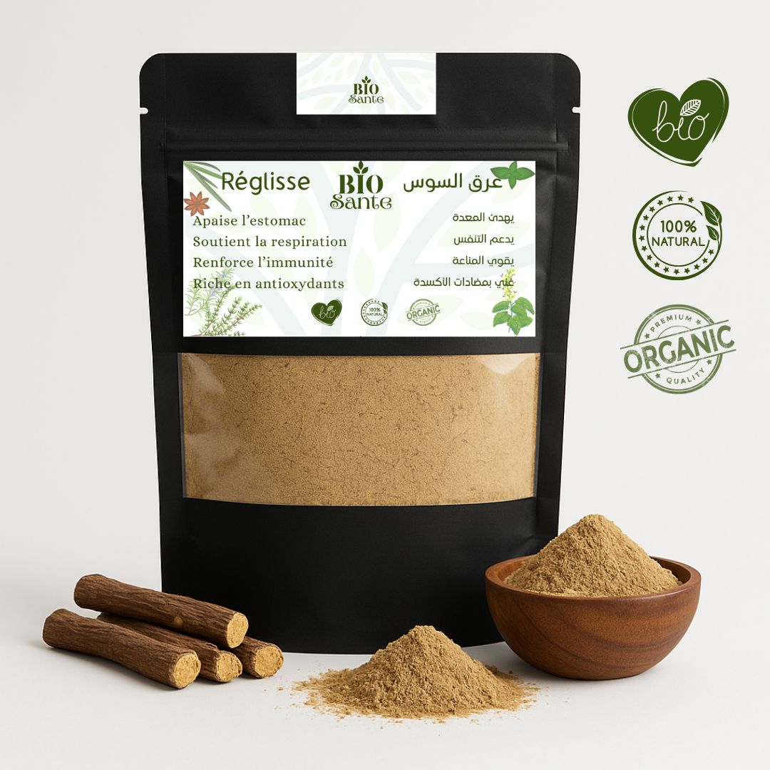 Réglisse Poudre Naturelle Douce Sélection Herboristerie