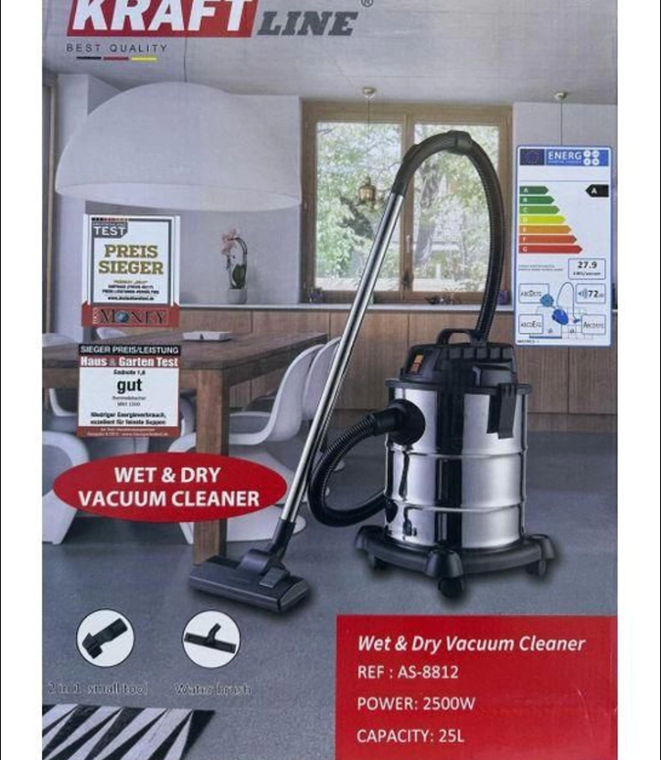 Aspirateur Eau Et Poussière 25 Litres – 2500w (as-8812)