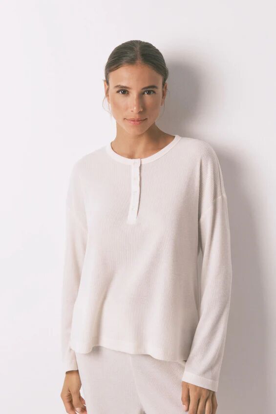 Pyjama Long à Texture Gaufrée thumbnail 3