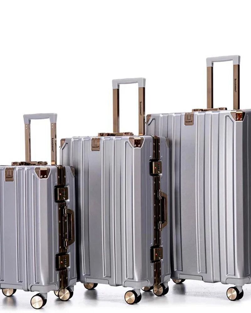 Set De 3 Valises Rigides – Cabine, Moyenne Et Grande – Légères, Robustes Et Élégantes En Aluminium