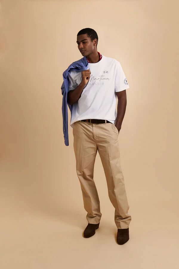 T-shirt En Jersey Épais « Polo Club » – Clodoveo thumbnail 3