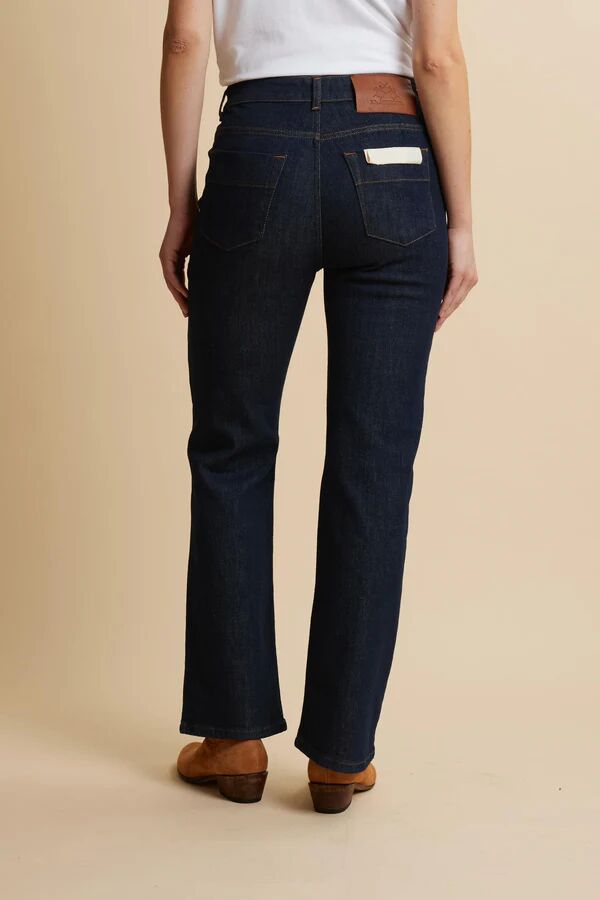 Jean Slim Fit En Denim Bleu Moyen – Donatella thumbnail 4