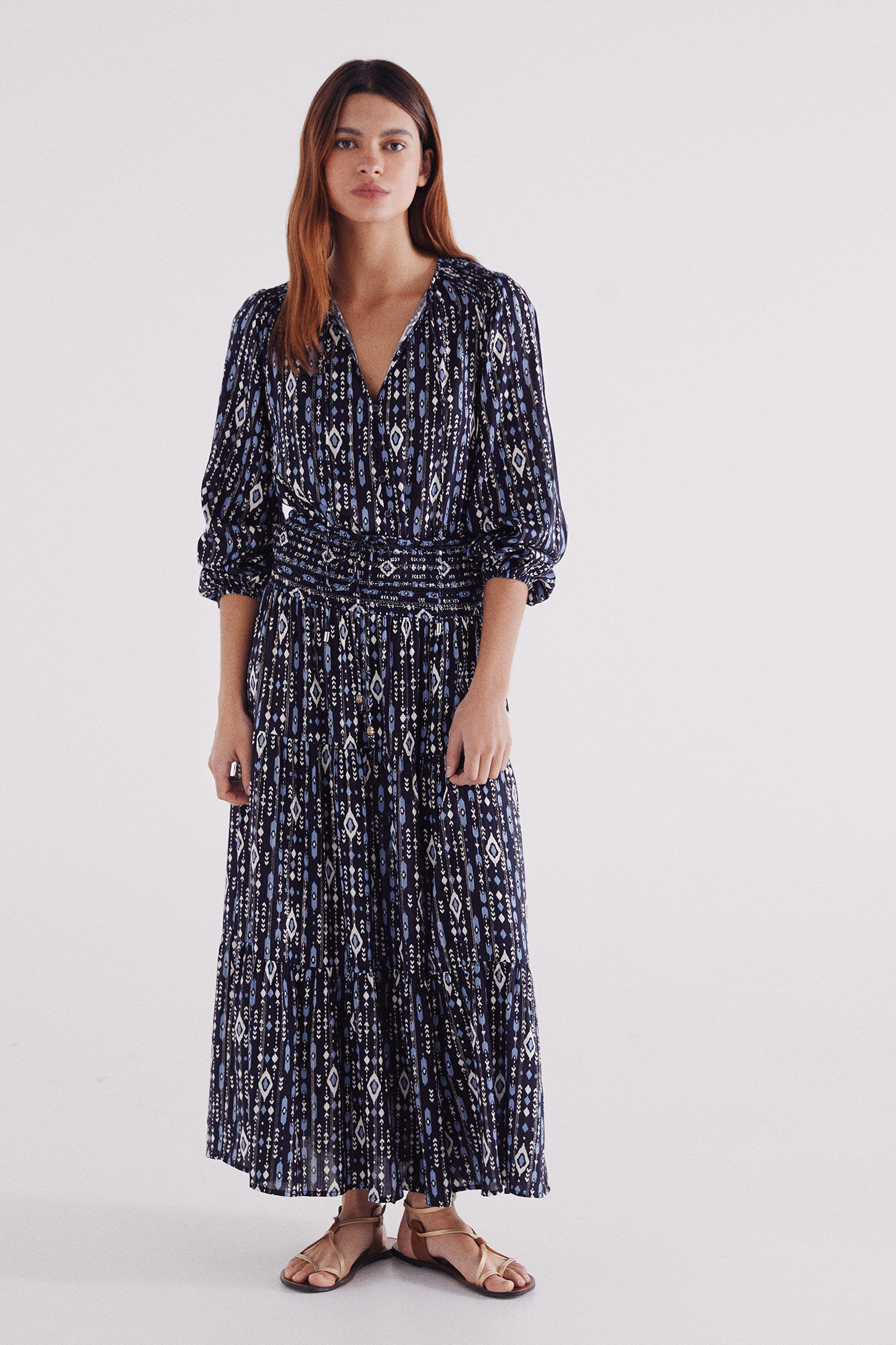 Blouse Ethnique Nid D'abeille